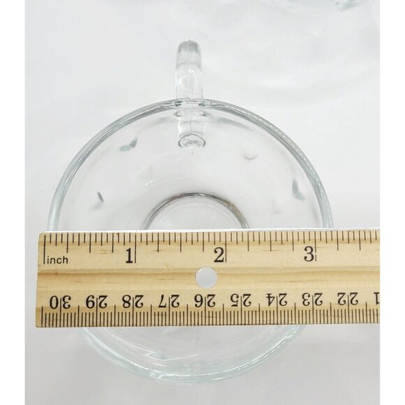 Vtg Hazel-Atlas Tear Drop Clear Glass Replacement Cup for Snack Tray Set of 4 - Picture 8 of 9